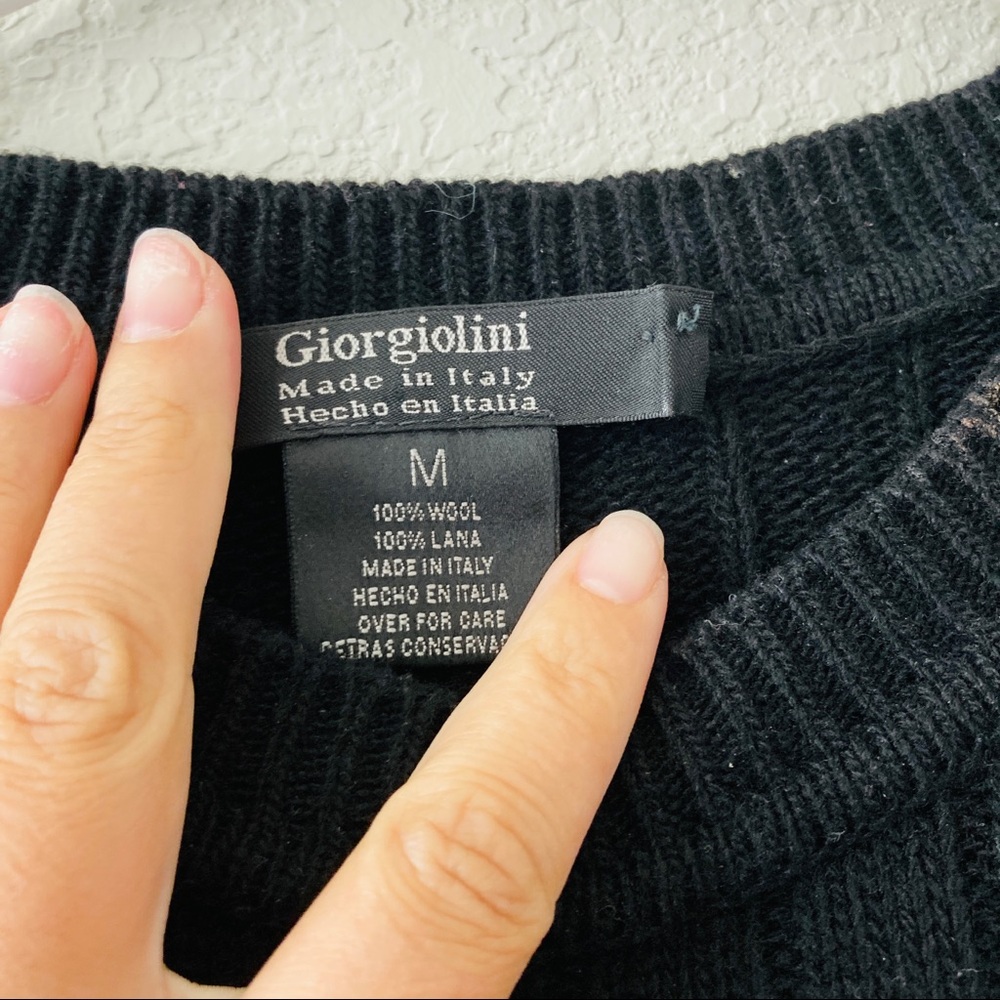 Giorgiolini | Vintage Italian Wool Crewneck Sweater - Picture 3 of 5